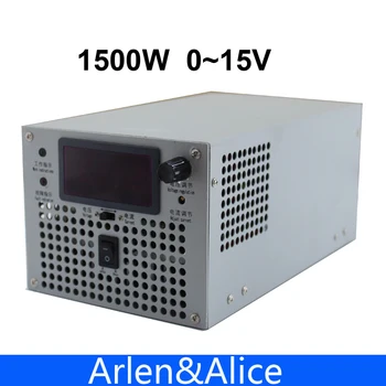 1500W 15V 100A reguliuojamas 220V ĮVESTIES reguliuojamas Vienos Išėjimo impulsinis maitinimo šaltinis AC DC