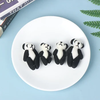 1pc 4/6cm Mini Bendras Panda Pliušinis Įdaryti Vestuvių Lauke Žaislas Lėlės Drabužių Lėlės 