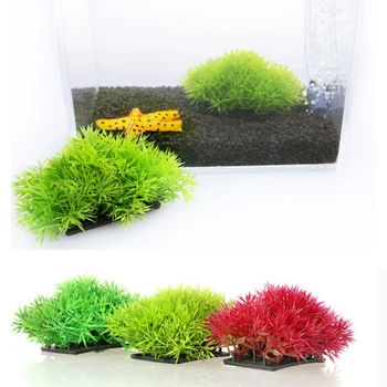 1pc Netikrą vandens augalų Modeliavimo Dirbtinių Augalų, Žuvų Bakas Vandens Ornamentu plastiko akvariumas Žolės Žiūrėjimo Apdailos Kraštovaizdžio