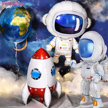 1pc Raketų Astronautas Nuolatinis Kolbų Astronautas Dirižablis Helio Balionus Iš Kosmoso Temą Gimtadienio, Vestuvių Dekoracijos