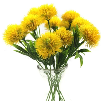 1Pcs Allium Pompon Dirbtinės Gėlės Netikrą Kiaulpienės Apvalus Kamuolys Gėlių Puokštė, Namų Puošimas, Vestuvių Papuošimas Priedai