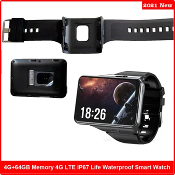 4G LTE, GPS Smart Watch Telefonas Android 9.0 Didžiausių HD Ekranas, 4GB 64GB 13MP Kamera Nuimamas Telefonas Smartwatch Vyrų Ticwatch Pro