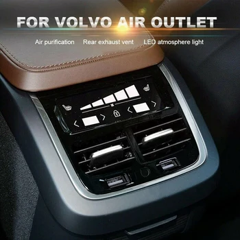 Automobilių Aksesuarai Volvo XC60 XC90 S60 V60 15-21 Galinis Išmetimo Oro Išleidimo Valymo LED Atmosfera Lempa USB Įkrovimas