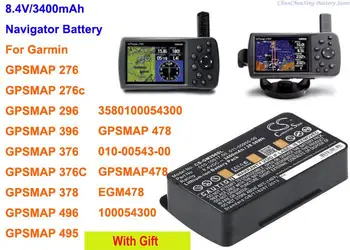 Cameron Kinijos 3400mAh Baterija Garmin EGM478,GPSMAP 276,GPSMAP 276c,GPSMAP 296,GPSMAP 376,376 C,378,GPSMAP 396,478,495,496