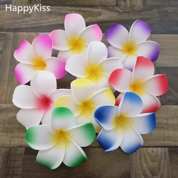 HappyKiss 10vnt priedai Havajų gėlė putų frangipani dirbtinių gėlių, vestuvių dekoravimas amatų gėlių 