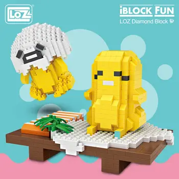LOZ Deimantų Blokai Suši Asamblėjos Modelis Mini Plytos, Statyba Blokai Nustatyti Kiaušinių Veiksmų Skaičius Pikselių Plastikiniai Žaislai Vaikams Maisto