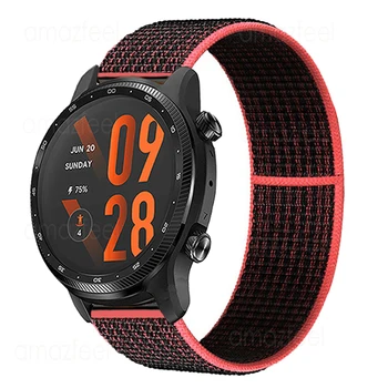 Nailono Watchband Už Ticwatch Pro 3 Ultra GPS LTE Išmaniųjų Laikrodžių Juosta Ultra-thinBreathable Apyrankė Ticwatch Pro E3 E2 S2 Dirželis
