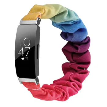 Scrunchies Elastiniu Diržu, Fitbit įkvėpti Watchband Audinio Pakeitimo Apyrankę Correa Už Fitbit įkvėpti hr Žiūrėti priedai