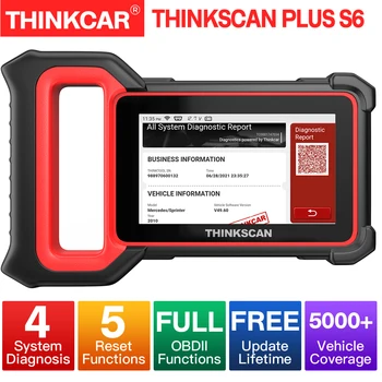 Thinkcar Thinkscan S6 Plus Automobilių Automobilių Skeneris ABS SRS NE ENG Nuskaitymo Naftos SAS EPB PSSS ETS iš Naujo OBD2 Diagnostikos Įrankiai