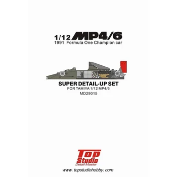 Top Studija MD29015 1/12 MP4/6 '91 F1 Čempionas Automobilio Super Išsamiai-Up Nustatyti Tamiya Modelio Automobilių Modifikacijų Rankų Pavyzdį